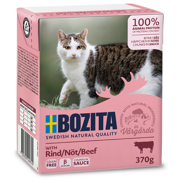 Bozita Feline Recart Häppchen in Soße Rind 370g Tetra Pak