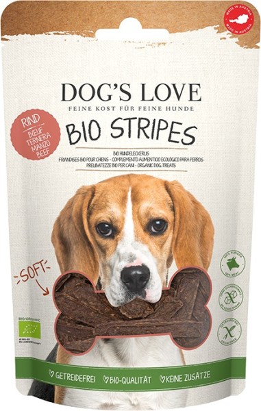 DOG´S LOVE Stripe/Streifen BIO Rind 150g