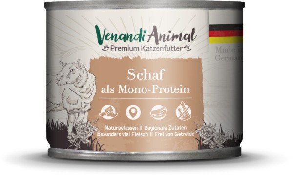 Venandi Cat - Dose Schaf als Monoprotein 200 g