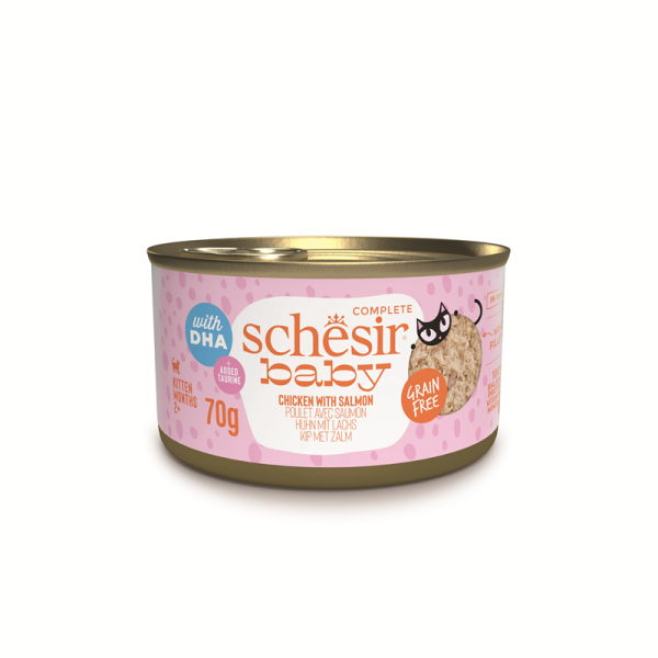 Schesir Cat Baby Chicken & Salmon 70g Dose