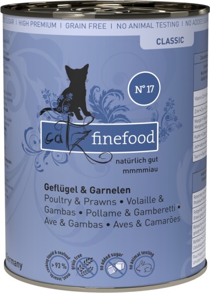 Pets Nature Catz finefood No.17 Geflügel & Garnelen 400g Dose