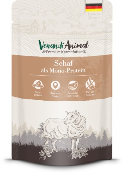 Venandi Animal - Schaf als Monoprotein 125 g Pouch-Beutel