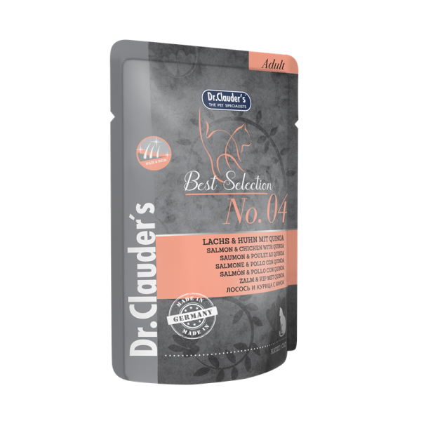 Dr. Clauder´s Best Selection No 4 Lachs & Huhn mit Quinoa Pouch-Beutel