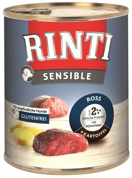 RINTI Sensible Ross, Hühnerleber & Kartoffel 800g