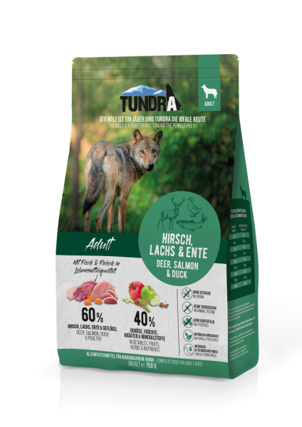 Tundra Dog Hirsch, Ente, Lachs 750g Beutel