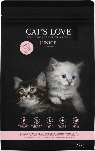 CAT´S LOVE JUNIOR Geflügel 2kg Pouch-Beutel