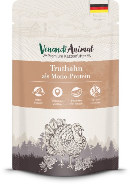 Venandi Cat Mono Truthahn 125g Pouch-Beutel